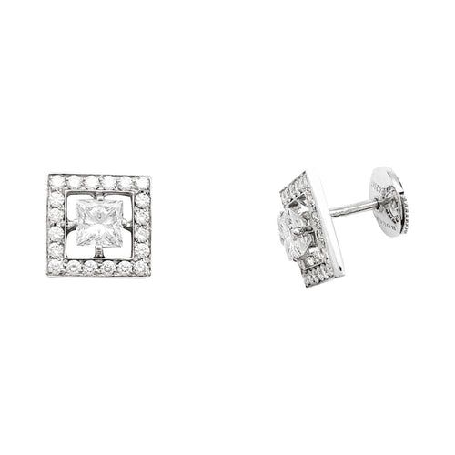 Boucles d'oreilles Boucles d'oreilles Boucheron,"Ava", or blanc et diamants. 58 Facettes 30787