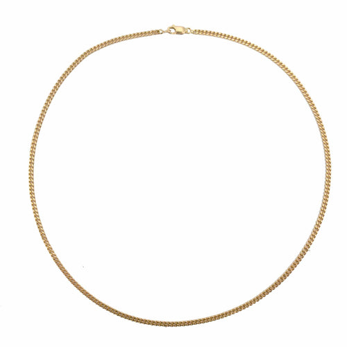 Collier Chaîne or jaune maille gourmette limée 58 Facettes 11-151