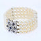 Bracelet Bracelet 4 rangs de perles fermoir or blanc saphirs diamants 58 Facettes 22-125