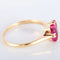 Bague Bague or jaune rubis synthétique rectangle 58 Facettes