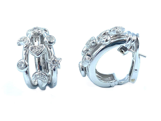 Boucles d'oreilles ADLER - Boucles d’oreilles Sérail Or blanc et diamants 58 Facettes