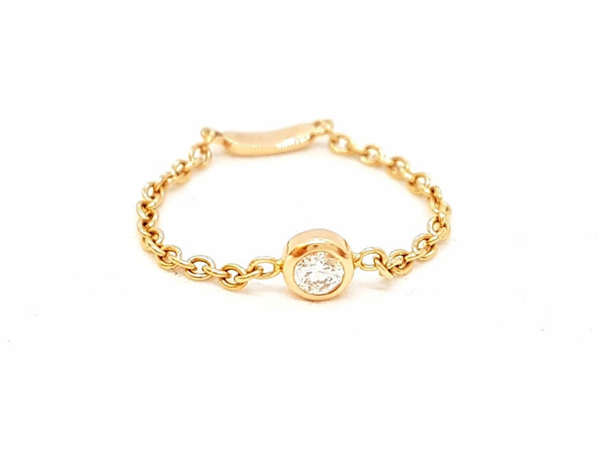 Bague 54 Bague Chaînette Or rose Diamant 58 Facettes 578678RV