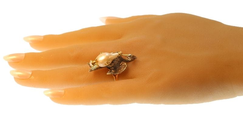 Bague 54 Bague or jaune, argent 58 Facettes 09357-4261