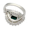 Bague 54 Bague émeraude or blanc, diamants. 58 Facettes 32023