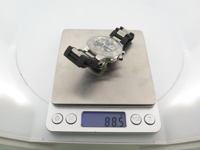 Montre montre CARTIER 21 chronoscaph 2424 quartz 38 mm chronographe acier 58 Facettes 252573