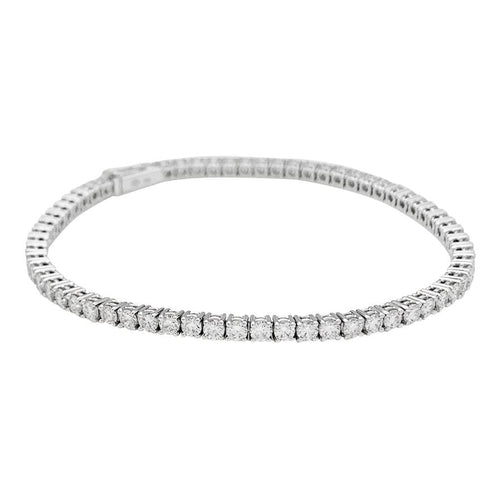 Bracelet Ligne tennis Gubelin or blanc diamants. 58 Facettes 30975