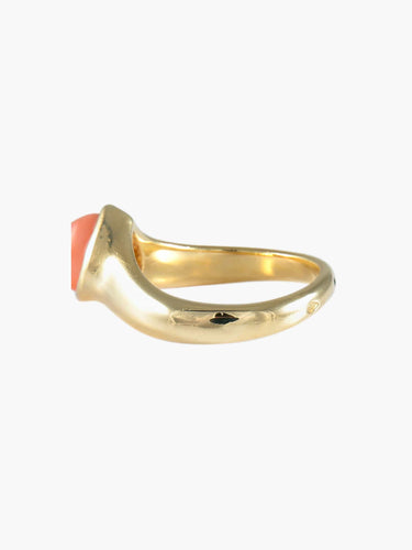 Bague Or Jaune / Corail / 46 BAGUE VAN CLEEF & ARPELS CORAIL & OR 58 Facettes BO/220006 STA