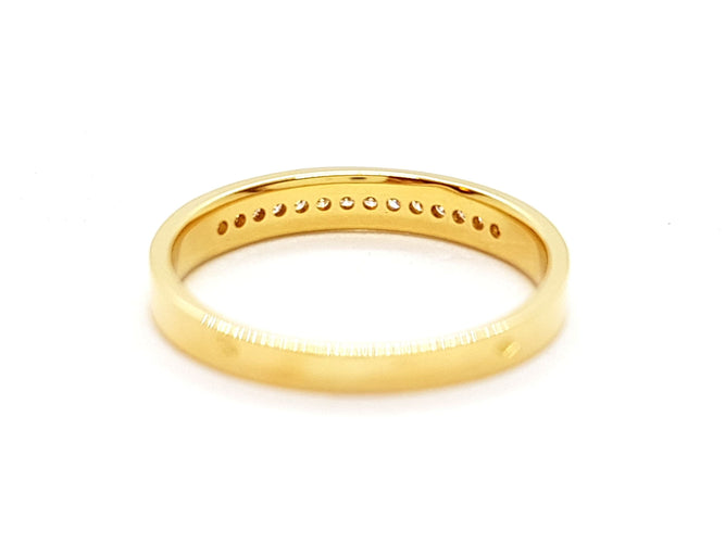 Bague 56 Bague Alliance Or jaune Diamant 58 Facettes 06349CD