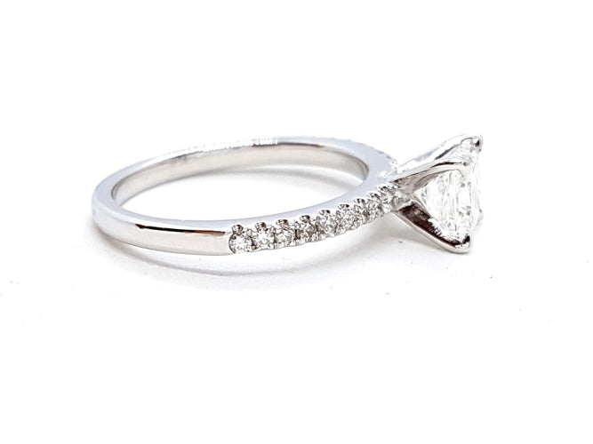 Bague 53 Bague Solitaire Or blanc Diamant 58 Facettes 578718RV