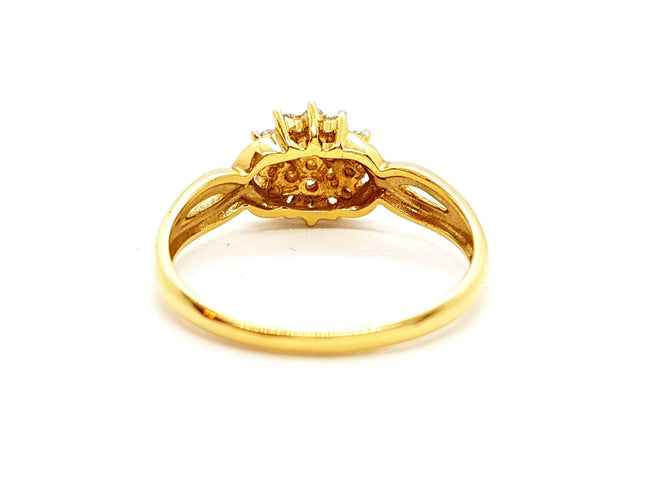 Bague 56 Bague Or jaune Diamant 58 Facettes 06346CD
