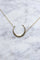 Collier Collier Croissant de lune ancien or et perles 58 Facettes