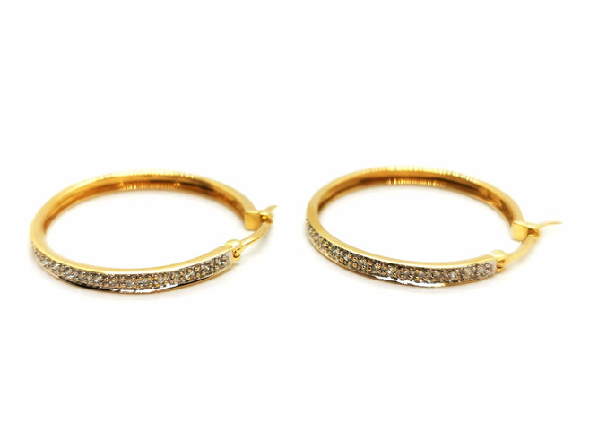 Boucles d'oreilles Boucles d'oreilles Créoles Or jaune Diamants 58 Facettes 1740879CN