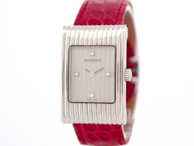 Montre montre BOUCHERON reflet acier diamants 32 mm quartz  + 11 bracelets 58 Facettes 254582