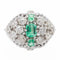 Bague 54 Bague Cocktail Or blanc Emeraude 58 Facettes 2538669CN