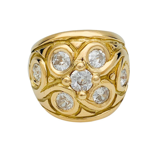 Bague 52 Bague vintage or jaune et diamants. 58 Facettes 31630