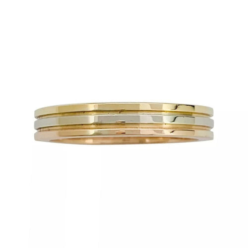 Bague 52 Alliance Cartier, "Vendôme Louis Cartier", trois ors. 58 Facettes 31331