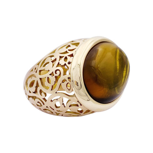 Bague 52 Bague Pomellato, "Arabesque", or rose, ambre. 58 Facettes 33221