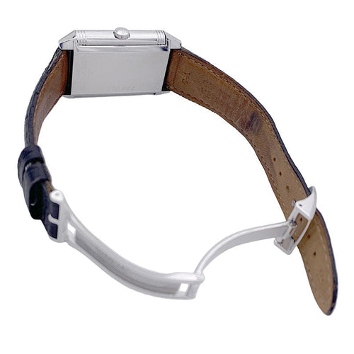 Montre Montre Jaeger Lecoultre, Reverso Classique, acier, cuir. 58 Facettes 32440