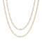 Collier Sautoir en or mailles navettes ajourées 58 Facettes 23-012