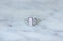 Bague 54 Bague Art Déco diamants sur platine 58 Facettes