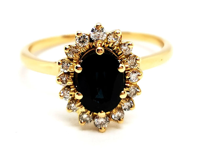 Bague 62 Bague Fleur Or jaune Saphir 58 Facettes 1696106CN