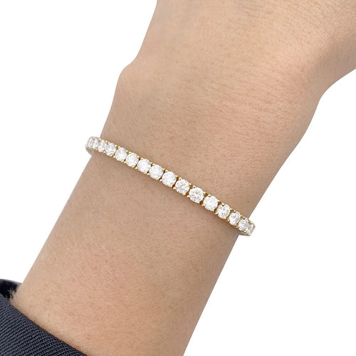 Bracelet Bracelet ligne diamants or jaune. 58 Facettes 33157