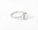 Bague Bague solitaire en or gris ornée d'un diamant taille émeraude 58 Facettes