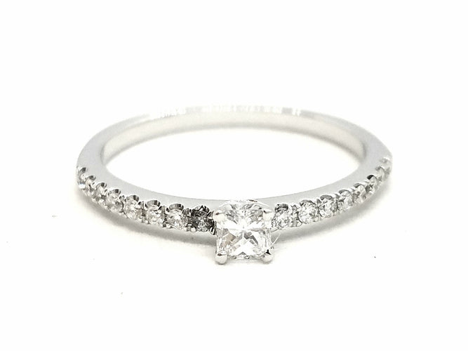 Bague 53 Bague Solitaire Or blanc Diamant 58 Facettes 578730RV