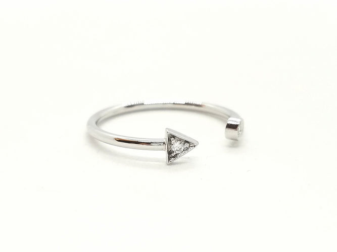 Bague 56 Bague Toi et Moi Or blanc Diamant 58 Facettes 579289RV