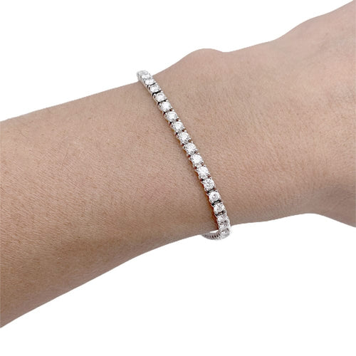 Bracelet Bracelet Cartier, Lignes Essentielles, or blanc, diamants. 58 Facettes 32426