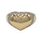 Bague 54 Bague Chaumet, "Chevalière Coeur", or jaune, diamants. 58 Facettes 32137
