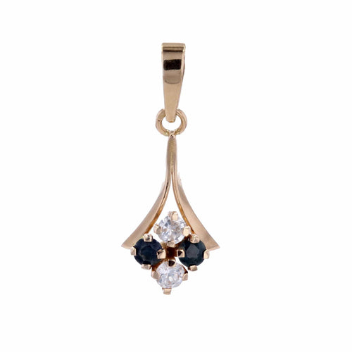 Pendentif Pendentif or jaune saphirs 58 Facettes 15-013B
