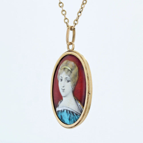 Pendentif Pendentif or jaune émail de Limoges 58 Facettes 22-419