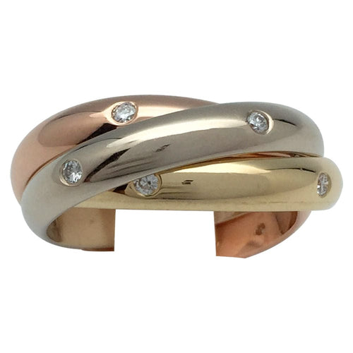 Bague 54 Bague Cartier, modèle "Constellation", 3 ors et diamants. 58 Facettes 31032