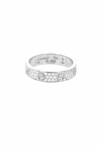 Bague 54 Bague CARTIER Alliance Love Pavée en Or Blanc 750/1000 58 Facettes 61184-56986