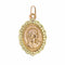 Pendentif Médaille ancienne ovale polylobée Vierge Marie 58 Facettes 6105B