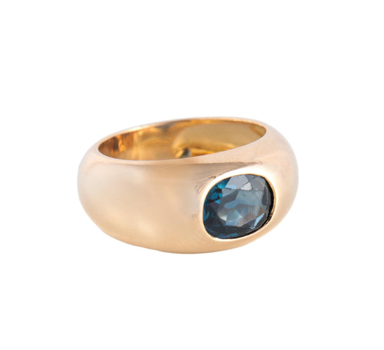 Bague BAGUE CHEVALIERE OR & SAPHIR 58 Facettes BO/220112