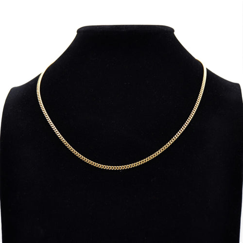 Collier Chaîne or jaune maille gourmette limée 58 Facettes 11-151bis