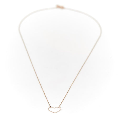 Collier Collier Coeur Vanrycke Or rose 58 Facettes 1831840CN