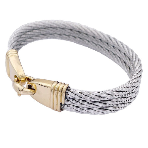 Bracelet Bracelet vintage Fred "Force 10" or et acier. 58 Facettes 33491