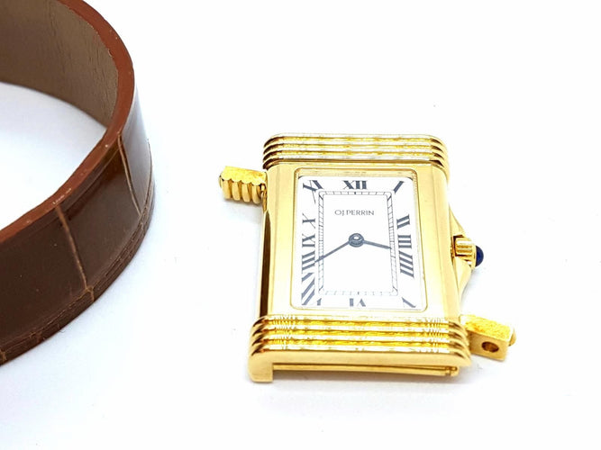 Montre O.J. Perrin Montre Or jaune Saphir 58 Facettes 00047GD