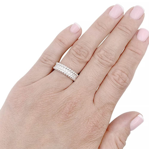 Bague 49 Bague Van Cleef & Arpels, "Perlée", or blanc, diamants. 58 Facettes 32990