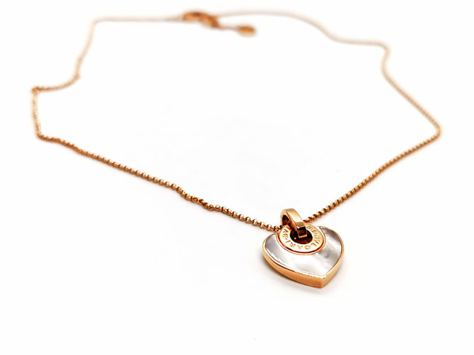 Collier Bulgari Collier Coeur Cuore Or rose Nacre 58 Facettes 1244796CN