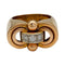 Bague 57 Bague tank or rose, blanc et diamants. 58 Facettes 31900