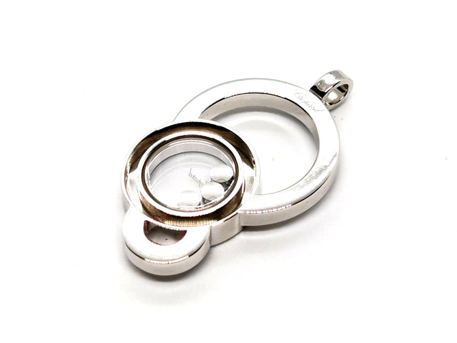 Pendentif Chopard Pendentif Pendentif Happy Diamonds Or blanc Diamant 58 Facettes 1468729CN