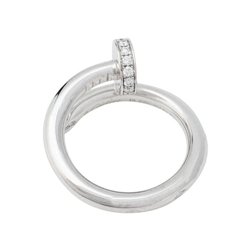 Bague 49 Bague Cartier "Juste un Clou" en or blanc et diamants. 58 Facettes 30877