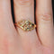 Bague 54 Bague ancienne Toi et moi 2 ors motifs floraux 58 Facettes CV84