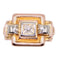 Bague Bague Tank Ajourée et diamant 58 Facettes