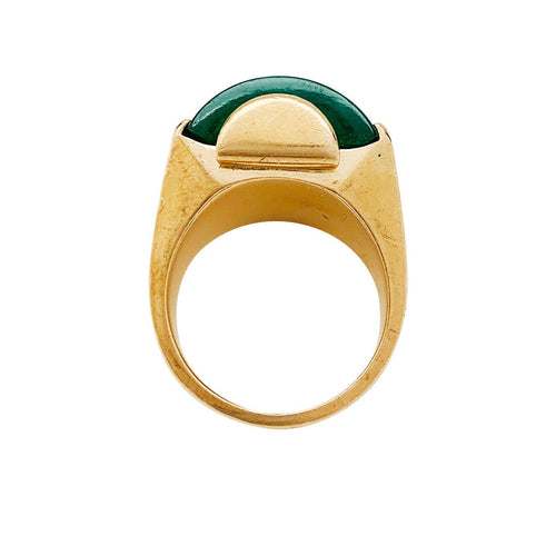 Bague 48 Bague ancienne or rose et jade. 58 Facettes 30831