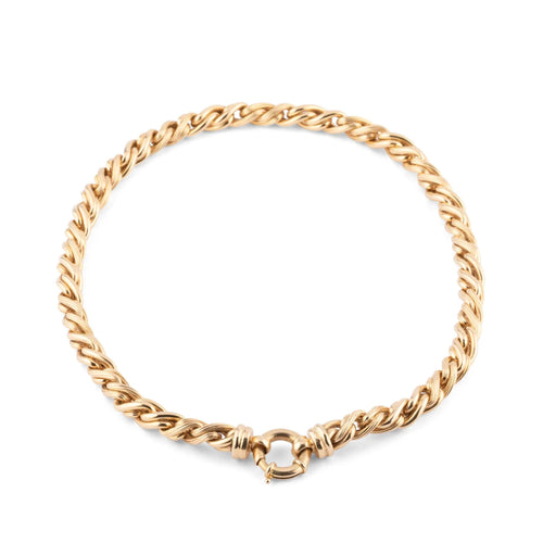 Collier Collier en or jaune maille jaseron 58 Facettes 1